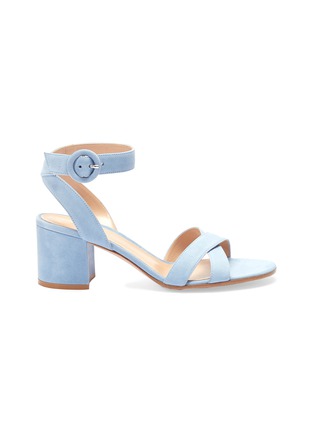 Main View - Click To Enlarge - GIANVITO ROSSI - 'Frida 60' cross strap suede sandals