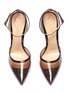 Detail View - Click To Enlarge - GIANVITO ROSSI - 'Plexi' patent leather trim PVC d'Orsay pumps