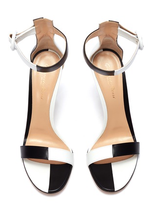 Detail View - Click To Enlarge - GIANVITO ROSSI - 'Dama' colourblock ankle strap leather sandals