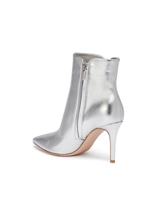  - GIANVITO ROSSI - 'Levy 85' metallic leather ankle boots