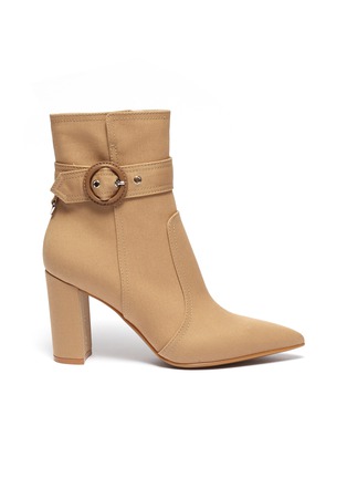Main View - Click To Enlarge - GIANVITO ROSSI - 'Miller' buckled twill ankle boots
