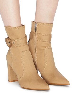 Figure View - Click To Enlarge - GIANVITO ROSSI - 'Miller' buckled twill ankle boots