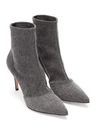 Detail View - Click To Enlarge - GIANVITO ROSSI - Denim ankle boots