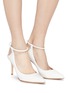 Figure View - Click To Enlarge - GIANVITO ROSSI - 'Karen 85' ankle strap leather mules