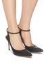 Figure View - Click To Enlarge - GIANVITO ROSSI - 'Karen 85' ankle strap leather mules