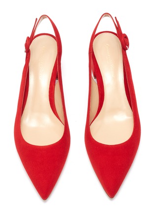 Detail View - Click To Enlarge - GIANVITO ROSSI - 'Amee' suede slingback pumps