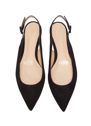 Detail View - Click To Enlarge - GIANVITO ROSSI - 'Anna' suede slingback ballet flats