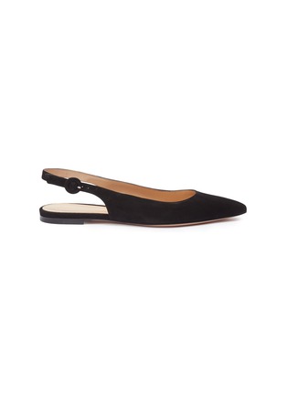 Main View - Click To Enlarge - GIANVITO ROSSI - 'Anna' suede slingback ballet flats