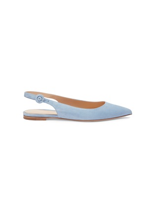 Main View - Click To Enlarge - GIANVITO ROSSI - 'Anna' suede slingback ballet flats