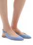 Figure View - Click To Enlarge - GIANVITO ROSSI - 'Anna' suede slingback ballet flats