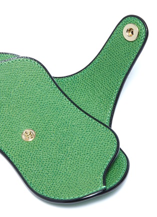 Detail View - Click To Enlarge - VALEXTRA - Leather small glasses holder – Grass Green