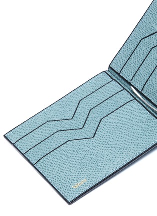 Detail View - Click To Enlarge - VALEXTRA - Simple Grip Spring leather wallet – Smokey Blue
