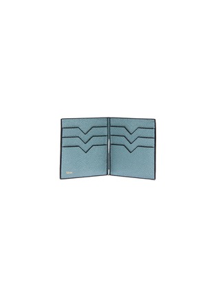  - VALEXTRA - Simple Grip Spring leather wallet – Smokey Blue