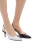 Figure View - Click To Enlarge - GIANVITO ROSSI - 'Arleen' colourblock leather slingback pumps