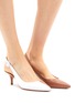 Figure View - Click To Enlarge - GIANVITO ROSSI - 'Arleen' colourblock leather slingback pumps