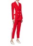 Figure View - Click To Enlarge - COMME MOI - Stripe outseam twill suiting pants