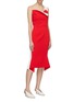 Figure View - Click To Enlarge - COMME MOI - Detachable strap colourblock flared dress