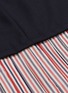 Detail View - Click To Enlarge - THOM BROWNE  - Extended pleated stripe hem wool skirt