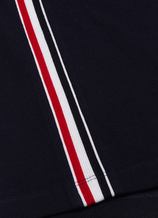 Detail View - Click To Enlarge - THOM BROWNE  - Stripe outseam drawstring piqué skirt