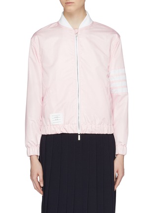 Main View - Click To Enlarge - THOM BROWNE  - Stripe sleeve bomber jacket