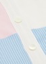  - THOM BROWNE  - Stripe sleeve colourblock silk blend cardigan