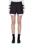 Main View - Click To Enlarge - THOM BROWNE  - Stripe underlay wool shorts