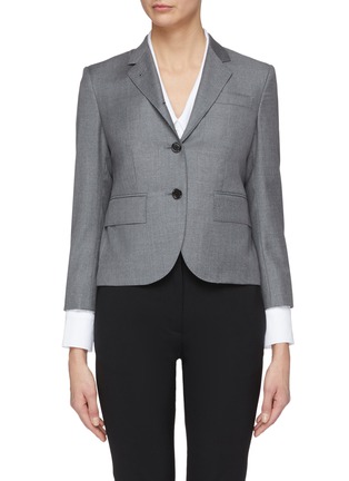 Main View - Click To Enlarge - THOM BROWNE  - Notched lapel wool blazer