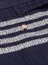 Detail View - Click To Enlarge - THOM BROWNE  - Stripe frayed gusset hem tweed skirt