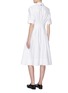 Back View - Click To Enlarge - THOM BROWNE  - Tie waist shirt dress