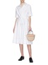 Figure View - Click To Enlarge - THOM BROWNE  - Tie waist shirt dress