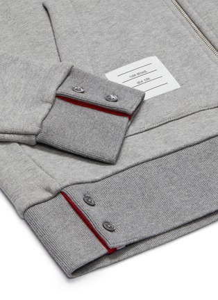  - THOM BROWNE  - Stripe back zip hoodie