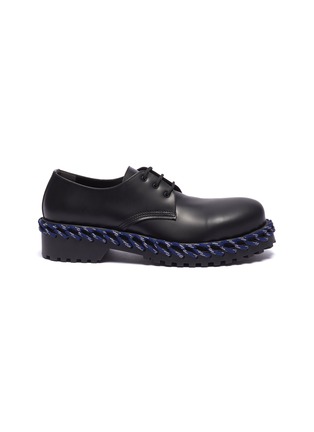 Main View - Click To Enlarge - BALENCIAGA - Braided welt leather Derbies
