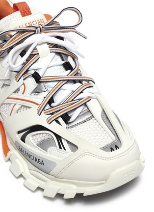 Detail View - Click To Enlarge - BALENCIAGA - 'Track' caged patchwork sneakers