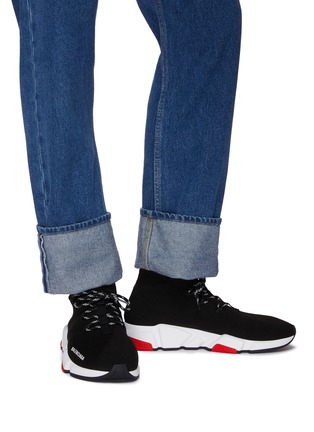 Figure View - Click To Enlarge - BALENCIAGA - 'Speed' lace-up knit sneakers