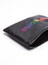 Detail View - Click To Enlarge - BALENCIAGA - 'Supermarket Clip' slogan print medium leather pouch