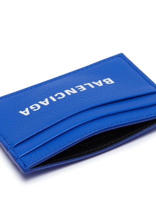 Detail View - Click To Enlarge - BALENCIAGA - 'Everyday' logo print leather card holder