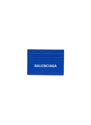 Main View - Click To Enlarge - BALENCIAGA - 'Everyday' logo print leather card holder