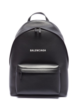Main View - Click To Enlarge - BALENCIAGA - 'Everyday' logo print leather backpack