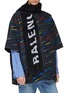 Figure View - Click To Enlarge - BALENCIAGA - 'Everyday' logo jacquard wool scarf