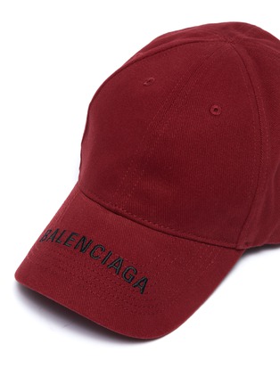 Detail View - Click To Enlarge - BALENCIAGA - 'Everyday' logo embroidered visor baseball cap