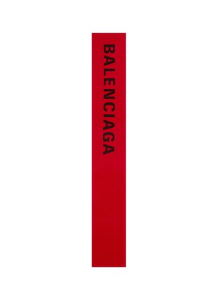 Detail View - Click To Enlarge - BALENCIAGA - Logo jacquard scarf