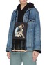 Figure View - Click To Enlarge - JW ANDERSON - x Gilbert & George 'Boy Sitting Down' bead fringe canvas neck pouch