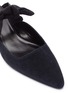 Detail View - Click To Enlarge - THE ROW - 'Coco' crepe bow tie suede mules