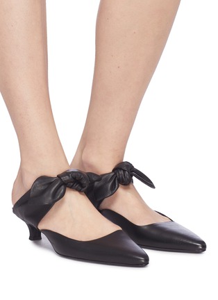 Figure View - Click To Enlarge - THE ROW - 'Coco' bow tie leather mules