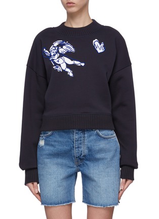 Main View - Click To Enlarge - VICTORIA, VICTORIA BECKHAM - Cupid embroidered sweatshirt