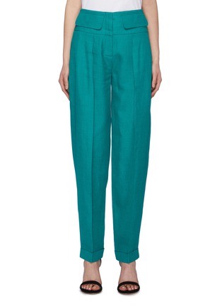 Main View - Click To Enlarge - VICTORIA, VICTORIA BECKHAM - Flap waist tapered suiting pants