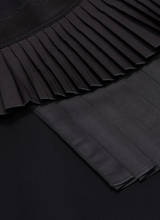 Detail View - Click To Enlarge - VICTORIA, VICTORIA BECKHAM - Asymmetric pleated tiered sleeveless crepe shift dress
