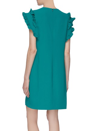 Back View - Click To Enlarge - VICTORIA, VICTORIA BECKHAM - Tiered ruffle sleeve crepe dress