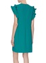 Back View - Click To Enlarge - VICTORIA, VICTORIA BECKHAM - Tiered ruffle sleeve crepe dress