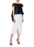 Figure View - Click To Enlarge - LEAL DACCARETT - 'Coquito' embellished shoulder bow back cropped top
